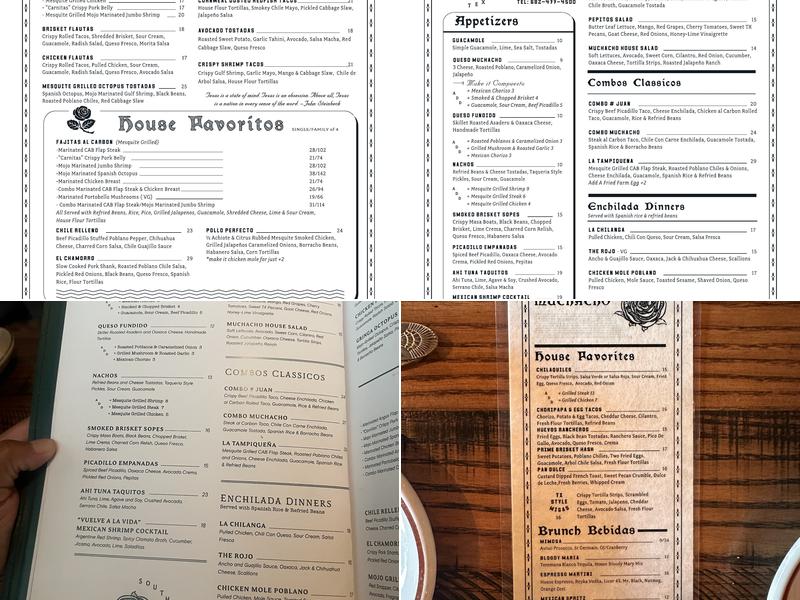 Muchacho Menu