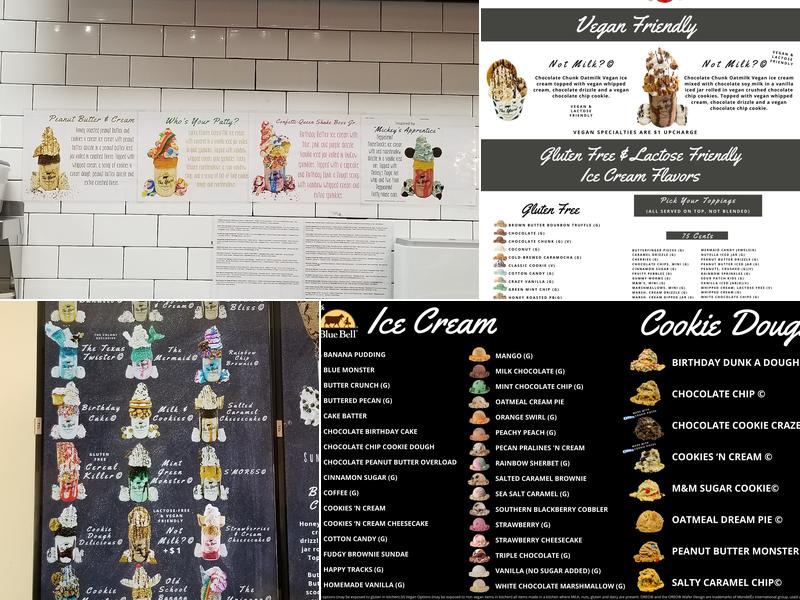 The Yard Milkshake Bar of Dallas Menu