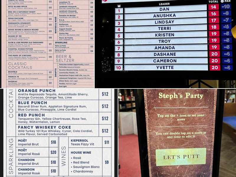 Puttery Menu