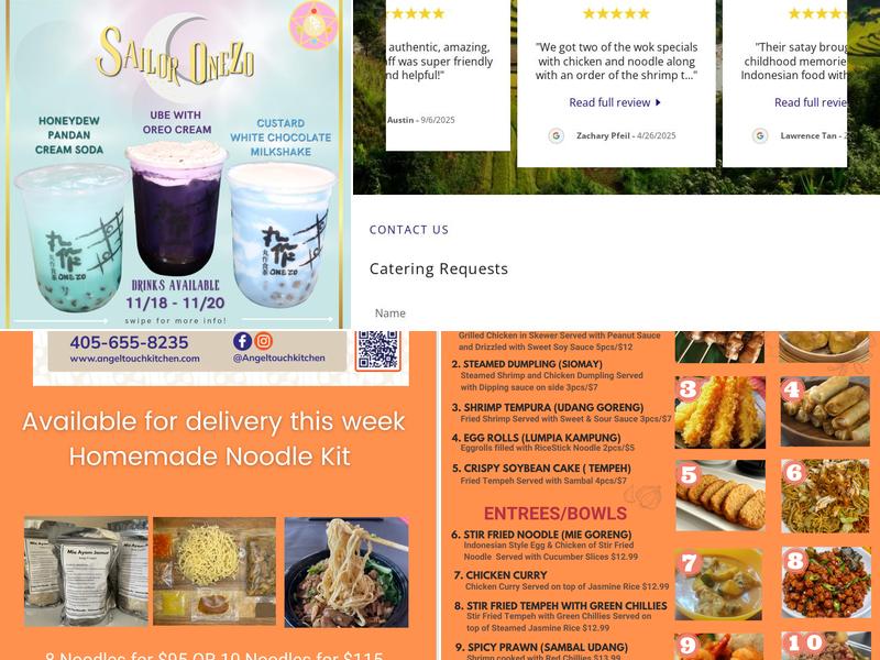 Angel Touch Kitchen Menu