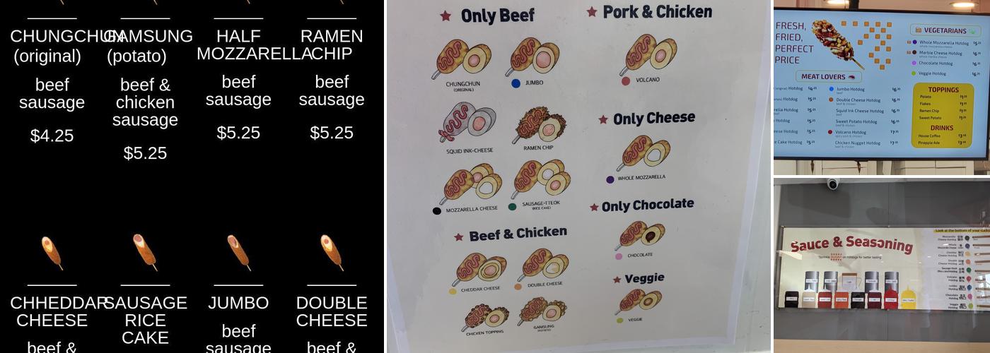 ChungChun Rice Dog Menu