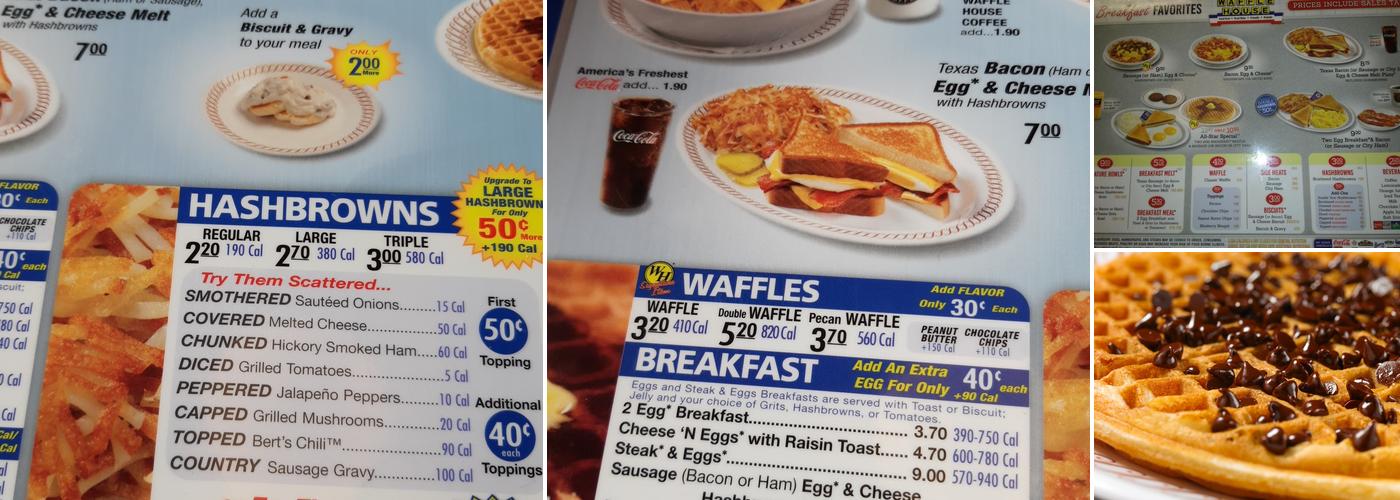 Waffle House Menu