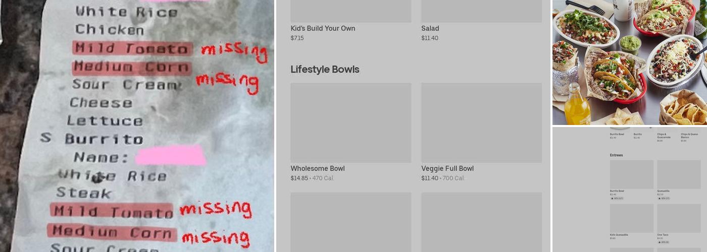 Chipotle Mexican Grill Menu