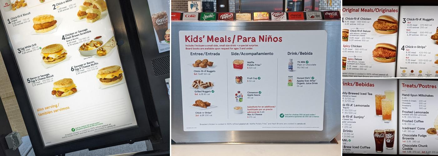 Chick-fil-A Menu