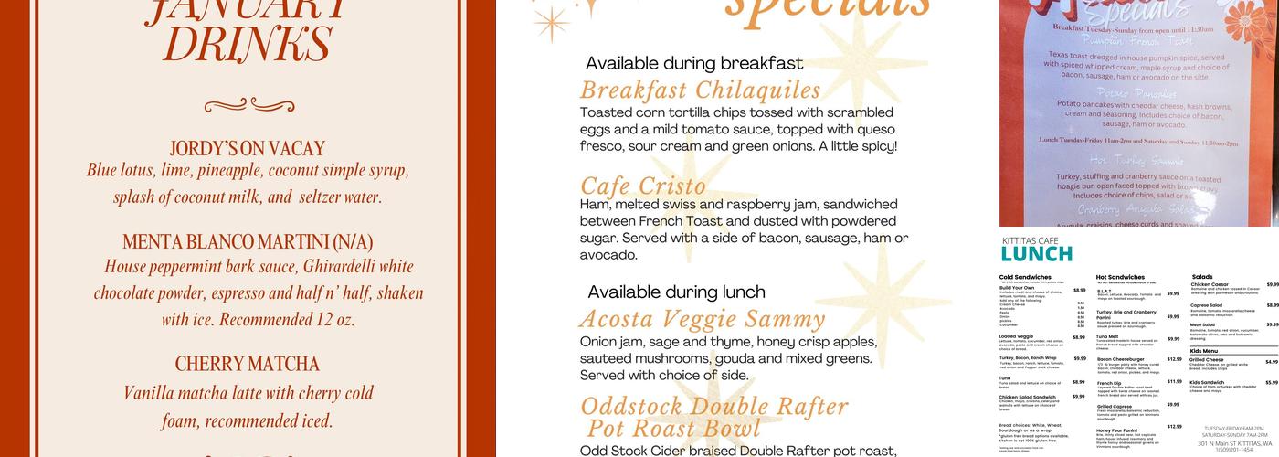 Kittitas Cafe Menu