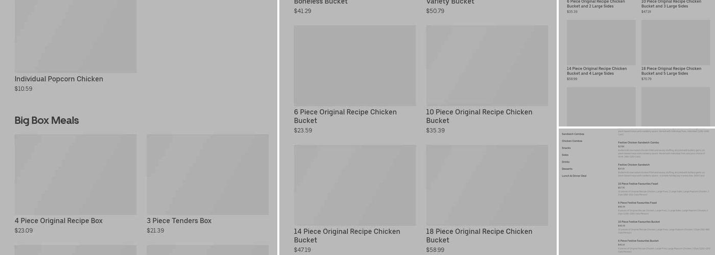 KFC Menu