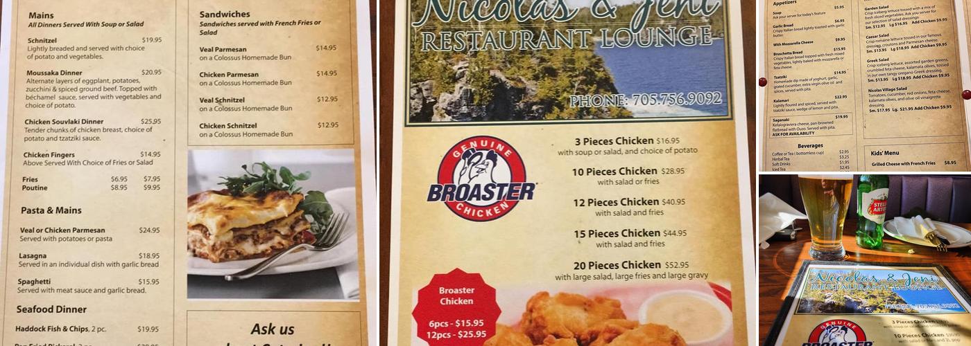 Nicolas Restaurant Menu