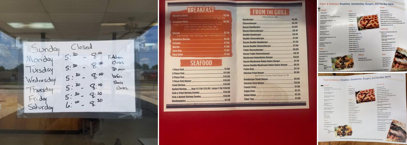 67 Gas And Grill Menu