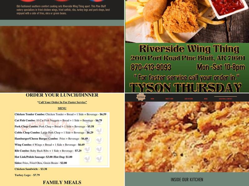 Riverside Wing Thing Menu