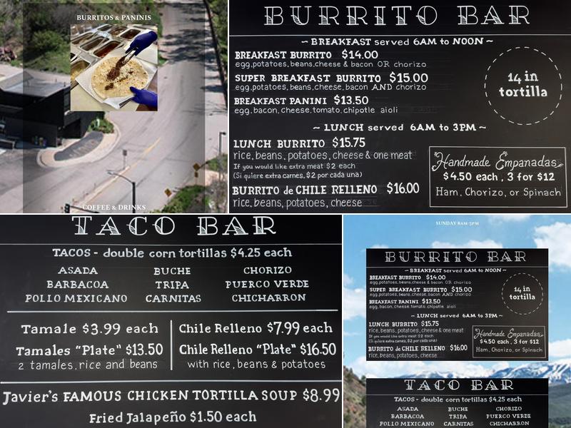Old Snowmass Market Menu