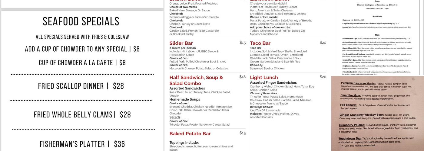 Mack's Catering Service Menu