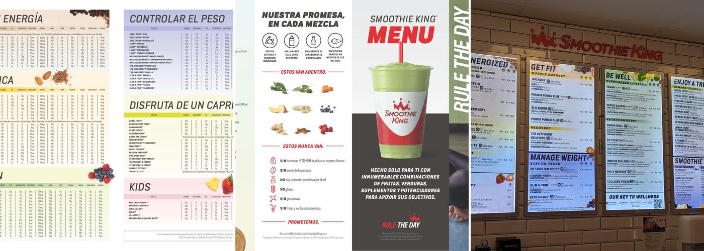 Smoothie King Menu