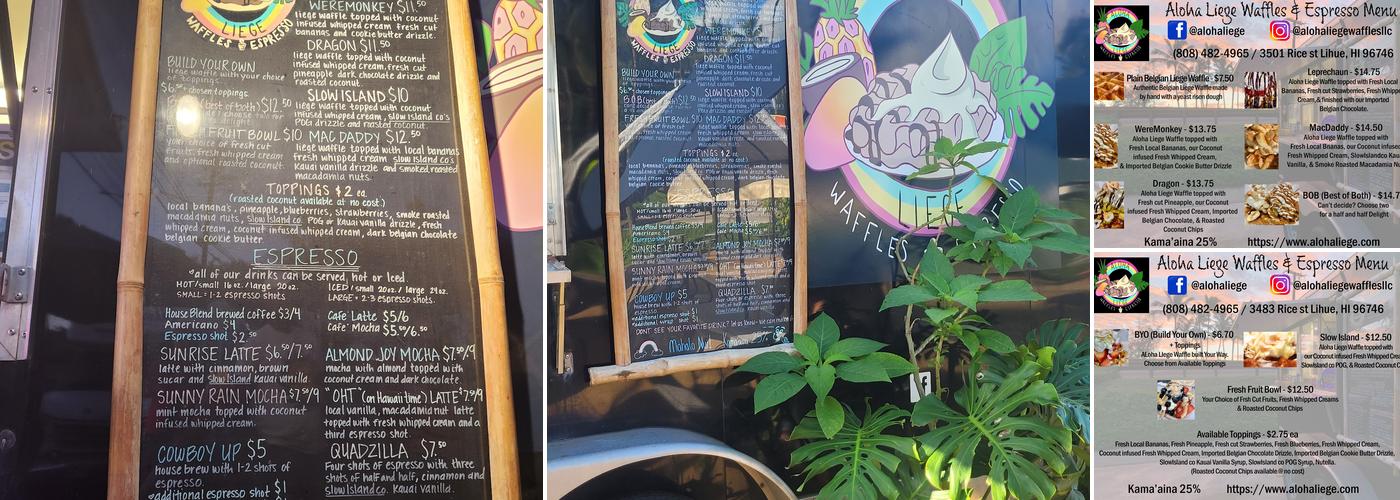 Aloha Liege Waffles & Espresso Menu