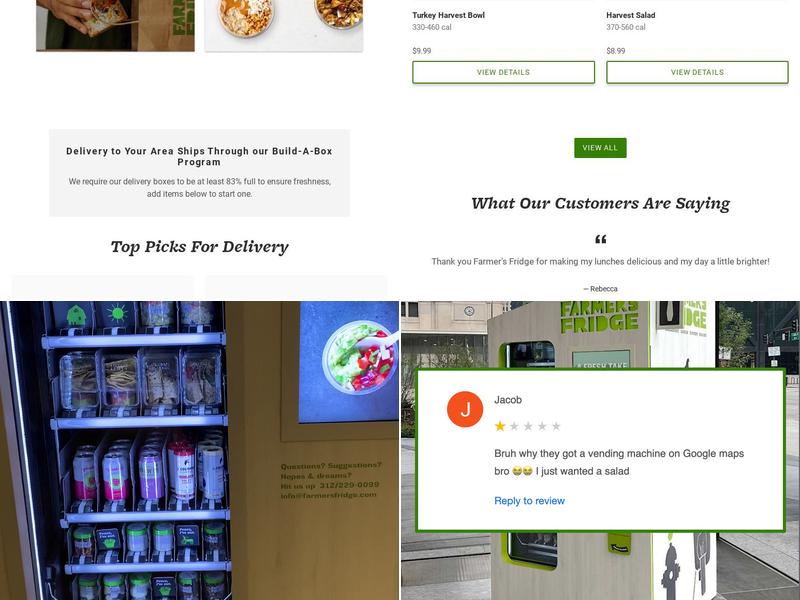 Farmer's Fridge Menu