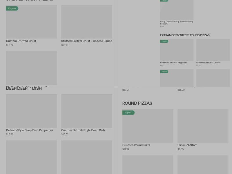 Little Caesars Pizza Menu