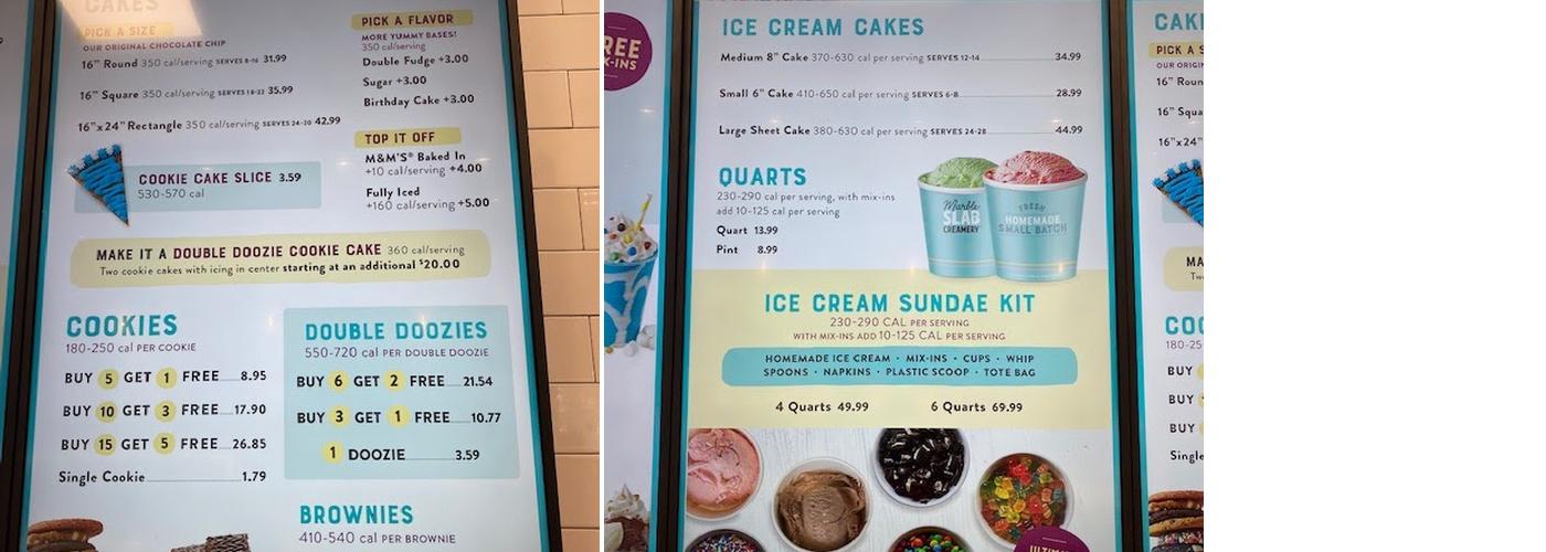 Marble Slab Creamery Menu