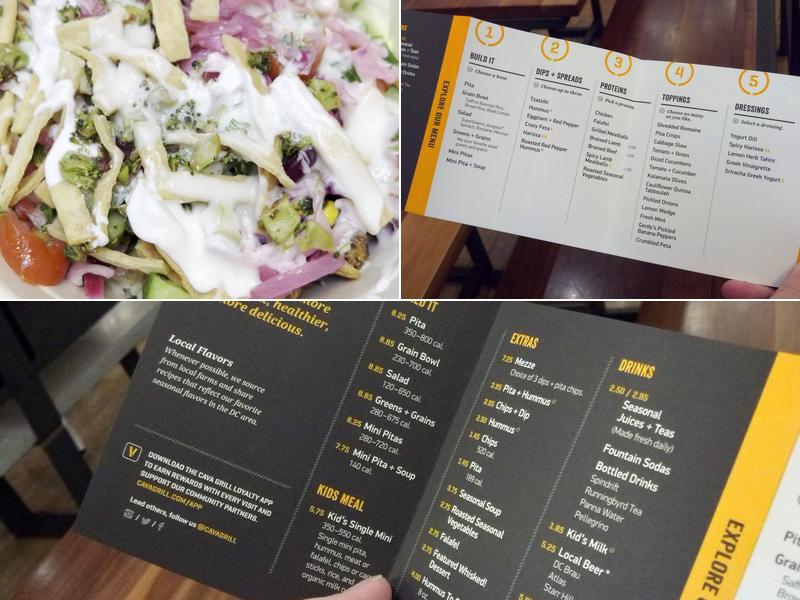 CAVA Menu