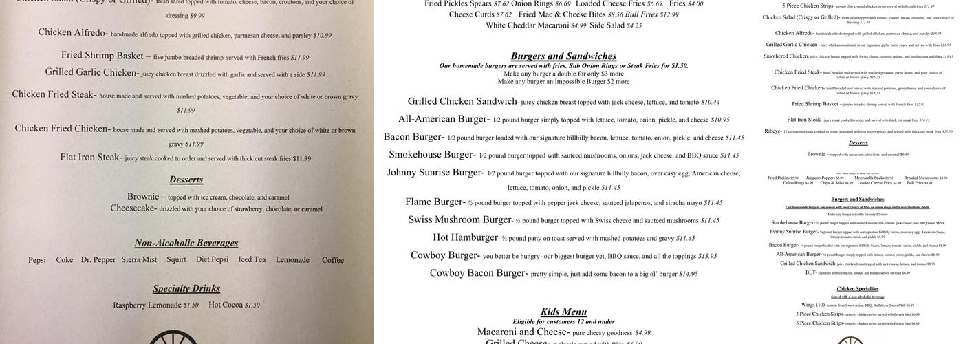 Broken Spoke Bar & Grill Menu