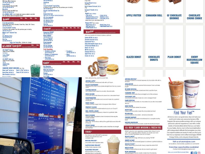 Aroma Joe's Coffee Menu