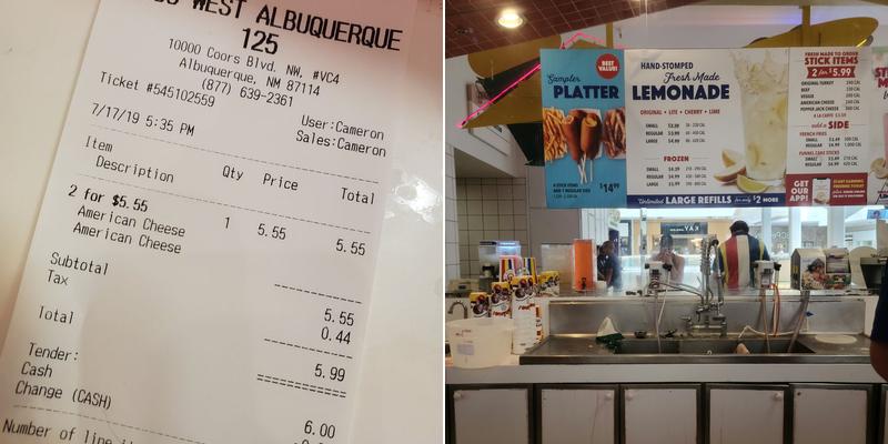 Hot Dog on a Stick Menu