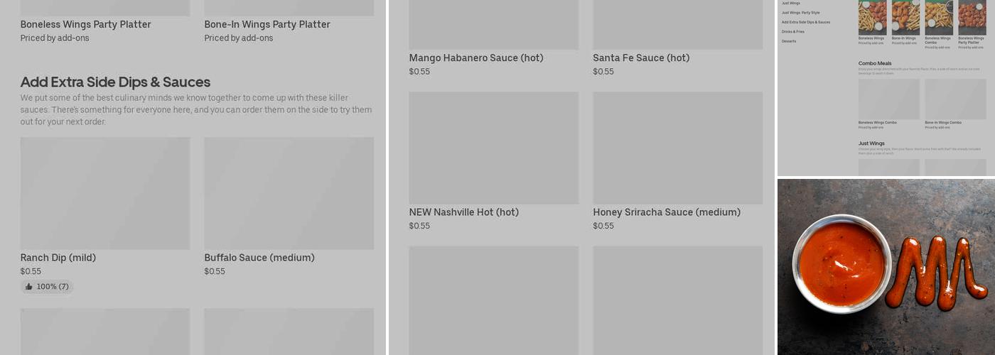 It's Just Wings Menu