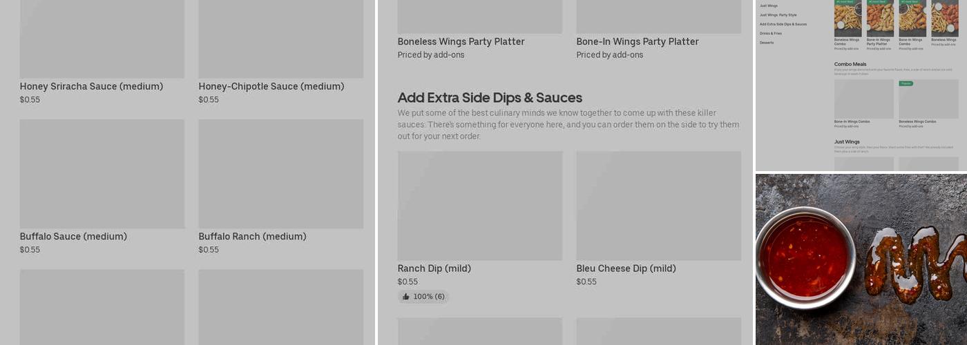 It's Just Wings Menu