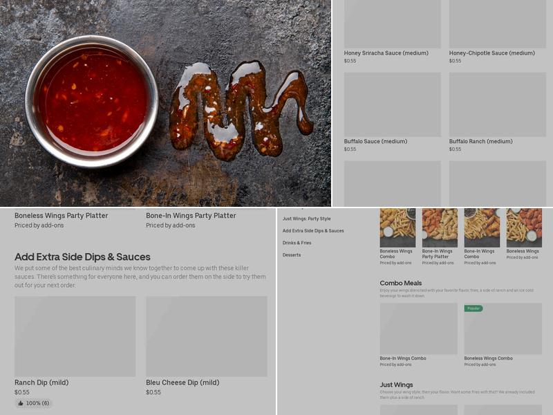 It's Just Wings Menu