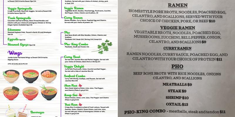 Hom Pom Cafe Menu