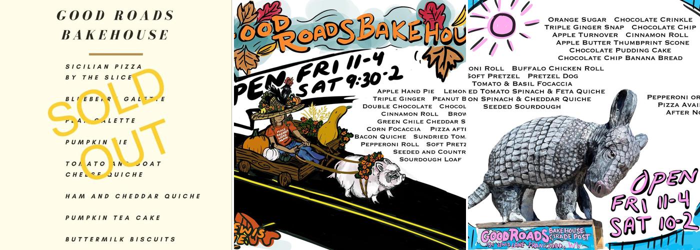 Good Roads Bakehouse Menu