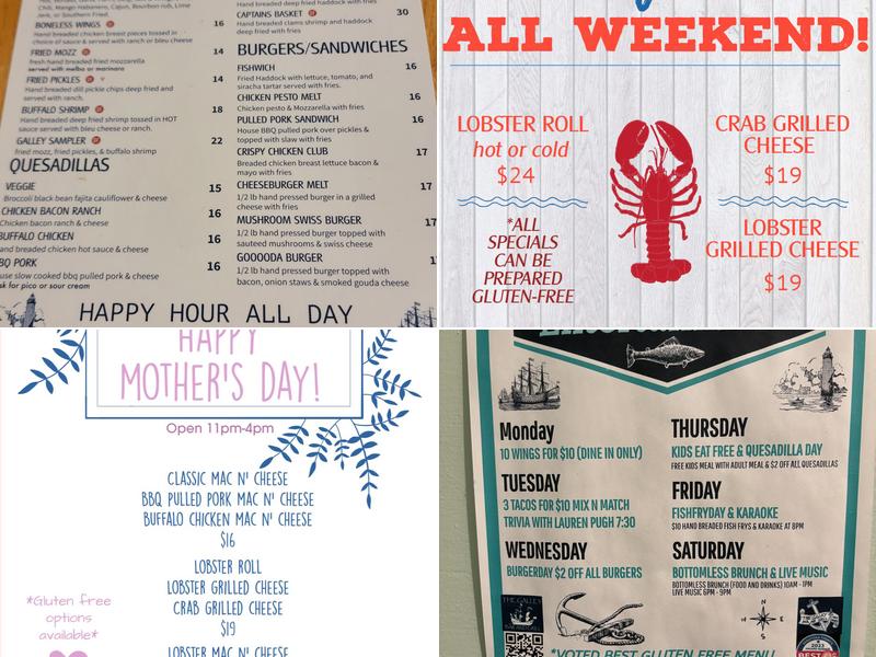 The Galley Bar and Grill Menu