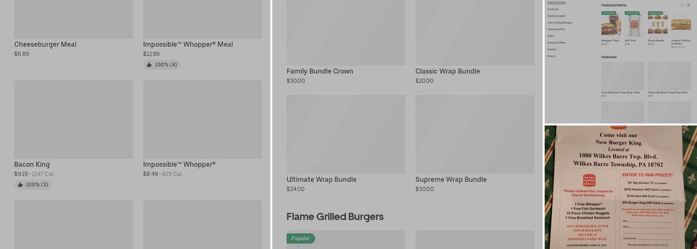 Burger King Menu