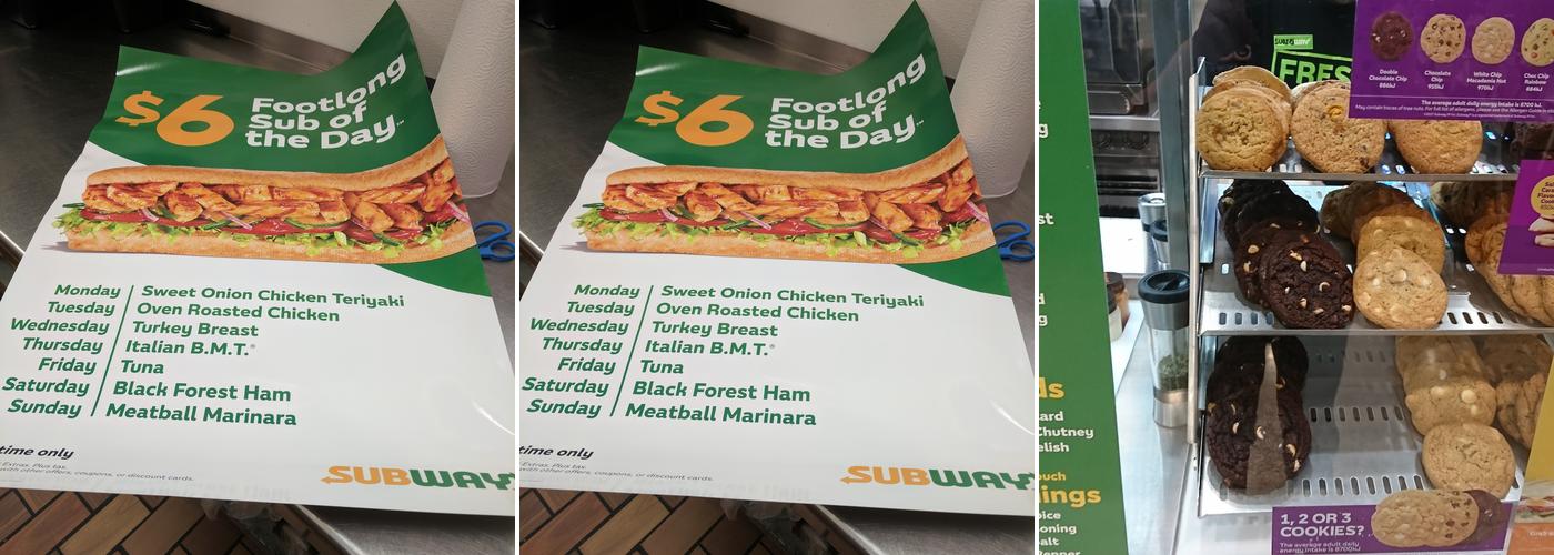 Subway Menu