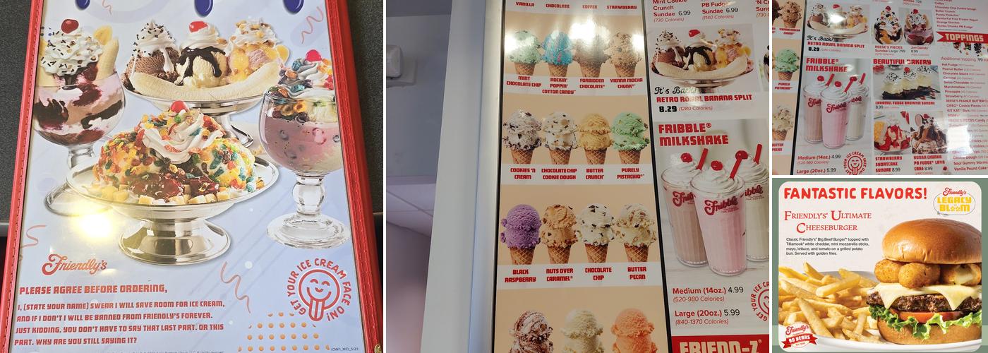 Friendly's Menu