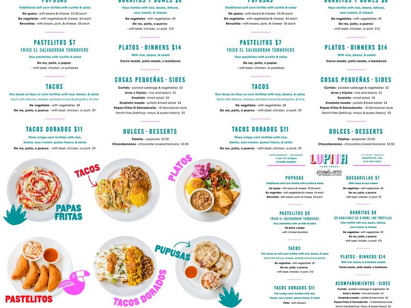 Cocina Lupita Menu