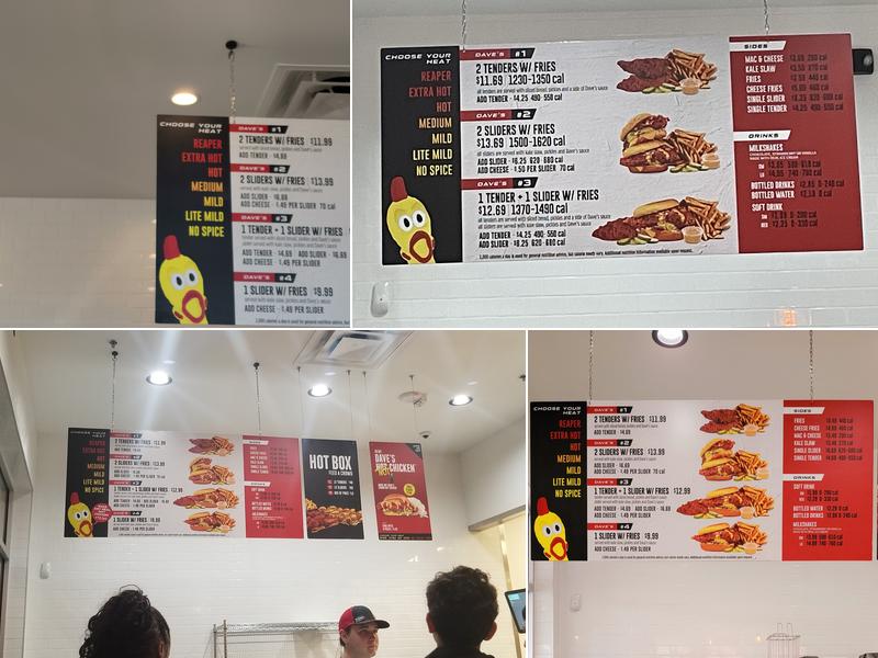 Dave’s Hot Chicken Menu