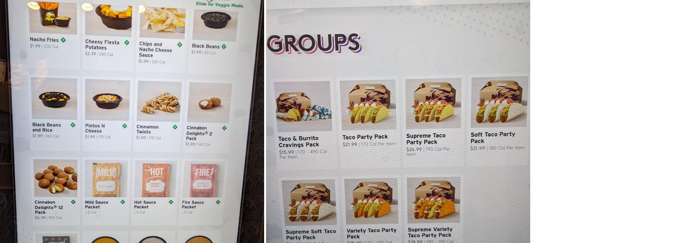 Taco Bell Menu
