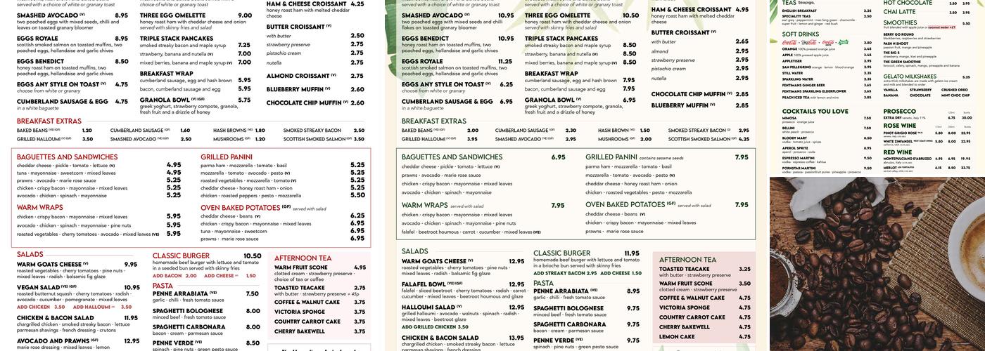 Caffe Italia Menu