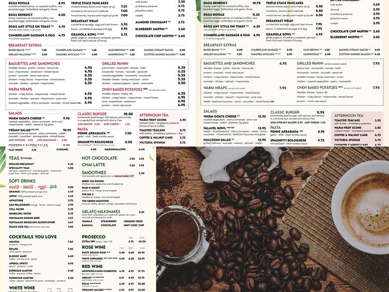 Caffe Italia Menu