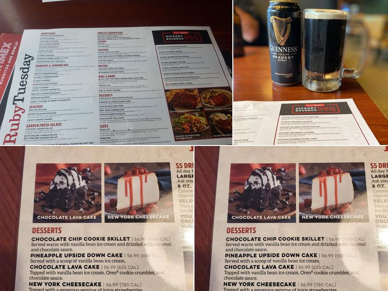 Ruby Tuesday Menu