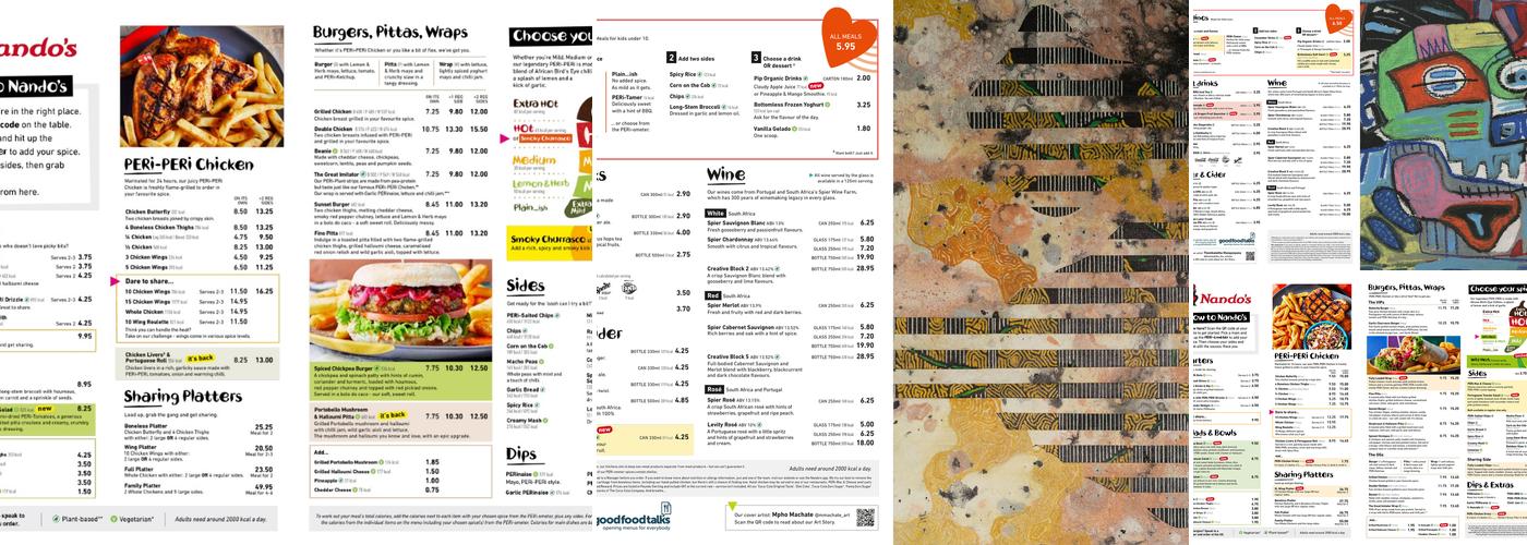 Nando's Newcastle - Silverlink Menu