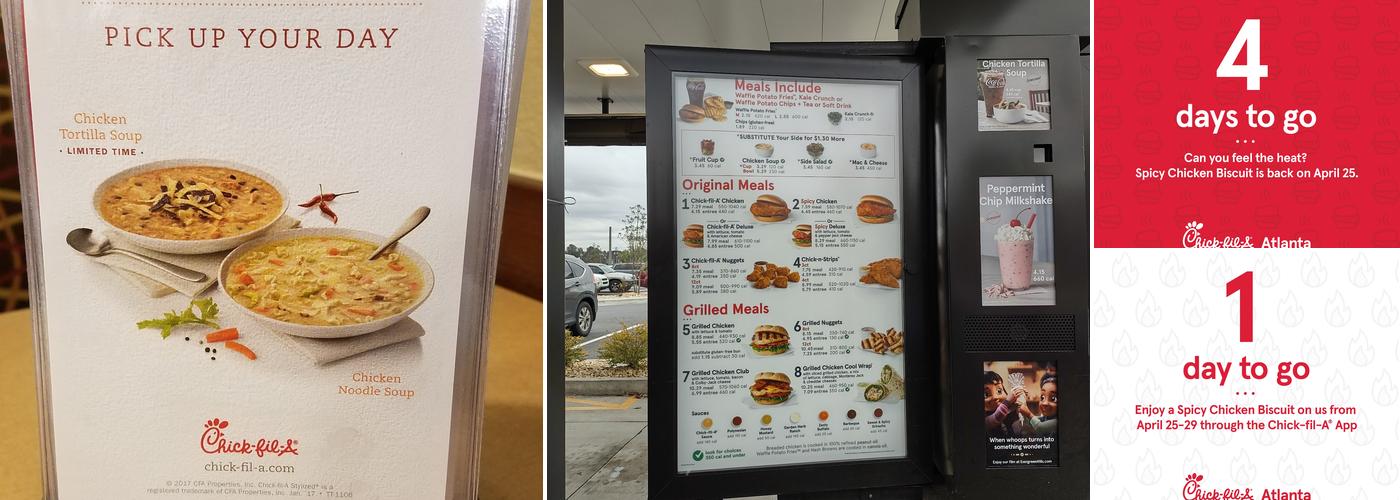 Chick-fil-A Menu