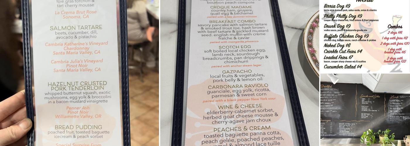 The Peach Blossom Eatery Menu