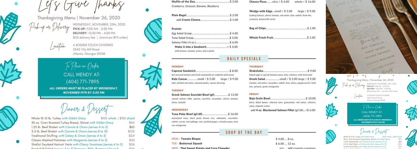 Added Touch Catering Menu