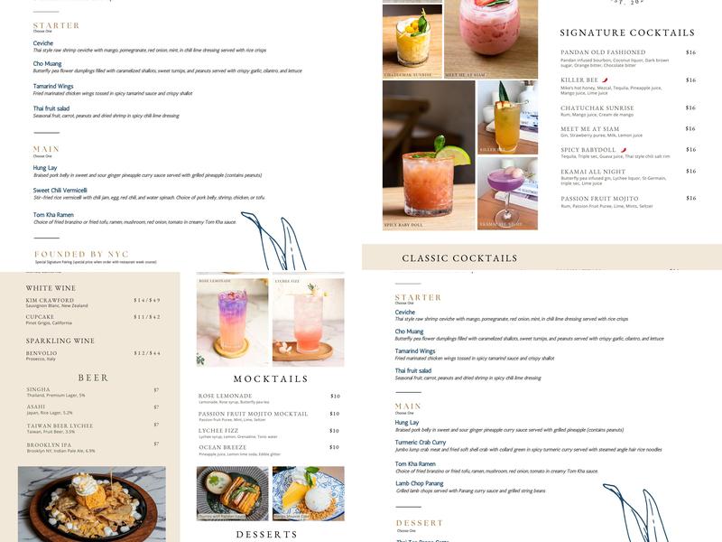 When in Bangkok Menu