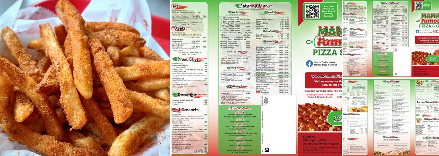 Mama's Famous Pizza and Grill Exeter Menu