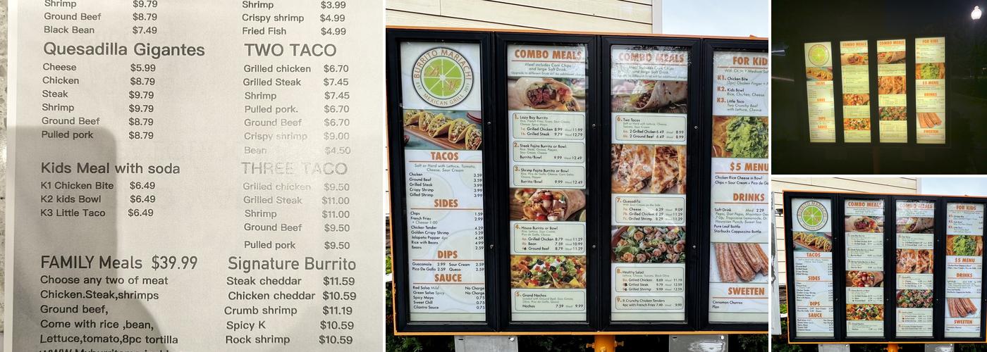 Burrito Mariachi, Patchogue Menu