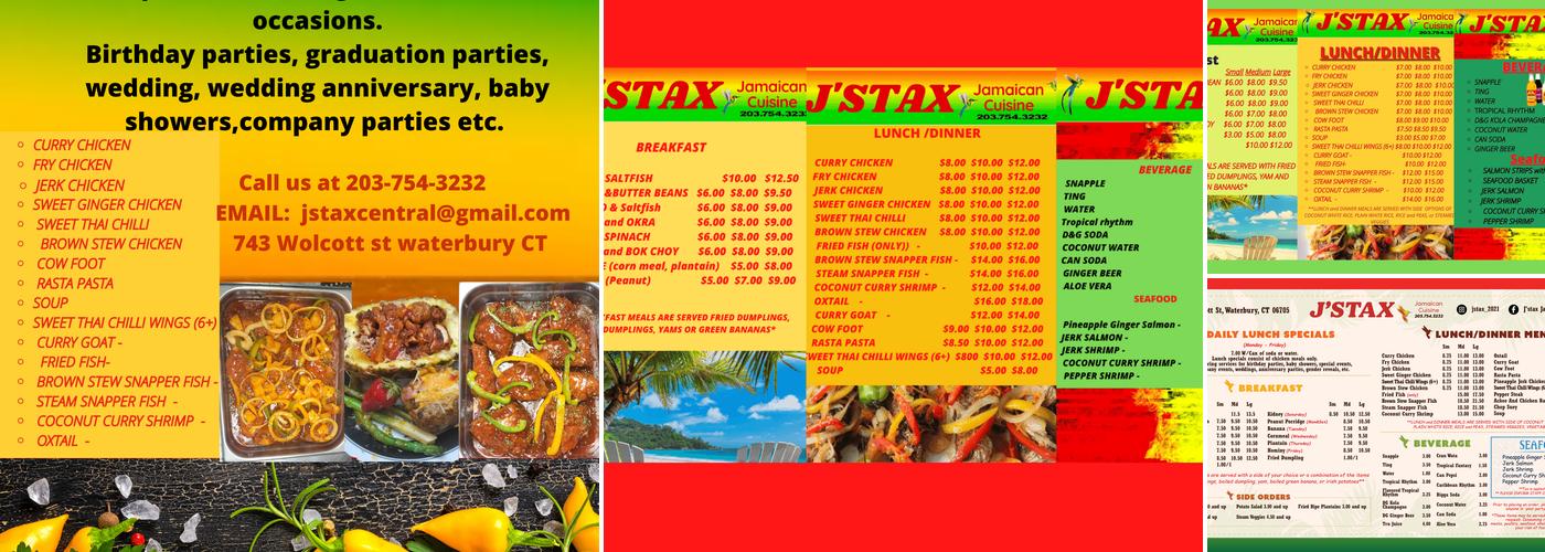 Jstax Jamaican Cuisine Menu