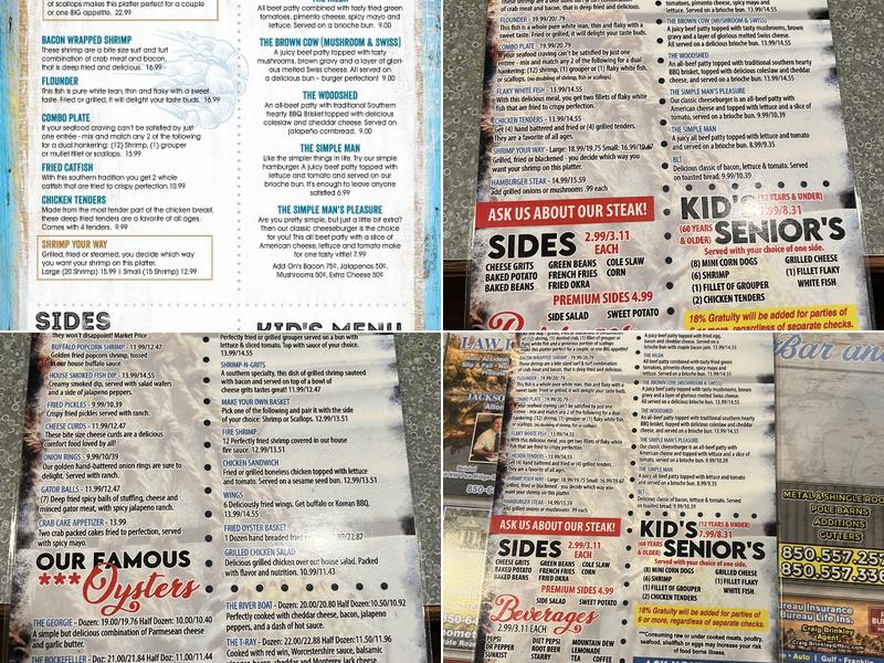 Fiddler’s Steamhouse & Oyster Bar Menu