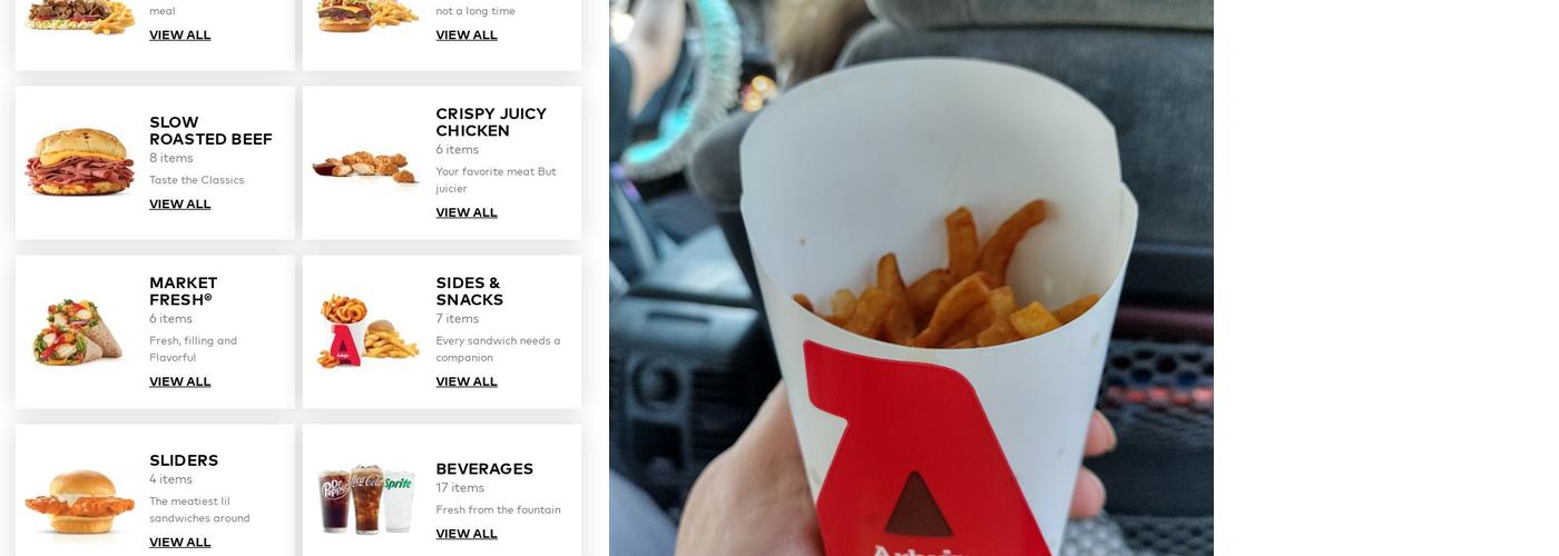Arby's Menu