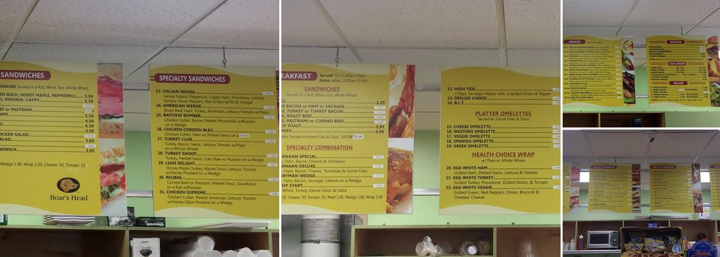 New Canaan Deli Menu